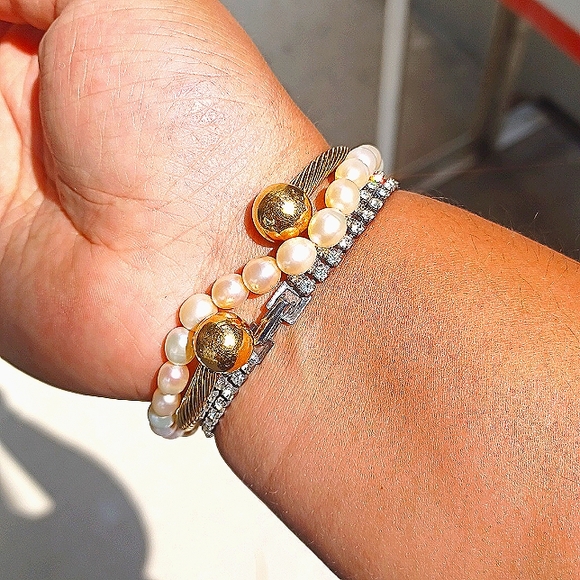 Vintage real pearl bracelet - Picture 2 of 6
